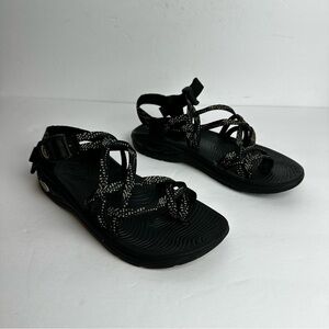 Chaco ZX/2 Classic Sandals Women's 8 EU 39 Shoes Black White Toe Loop Hiking